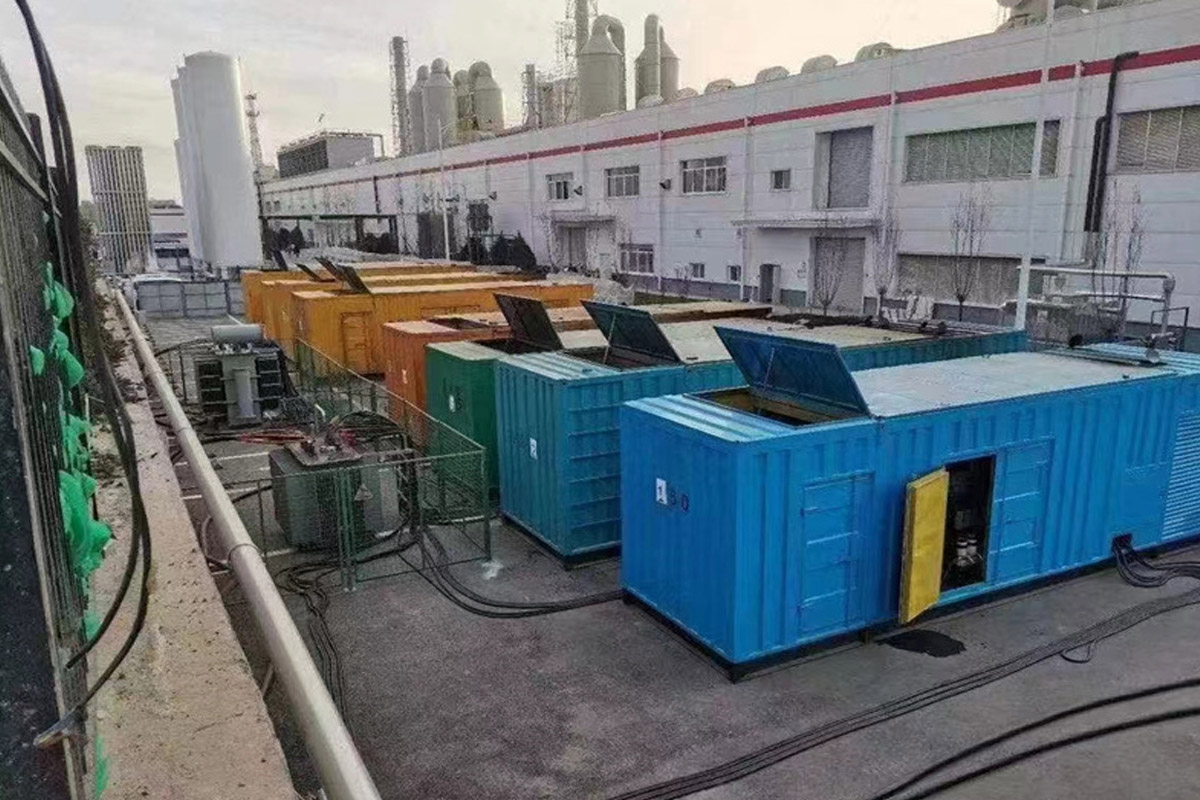 河南发电机租赁施工现场